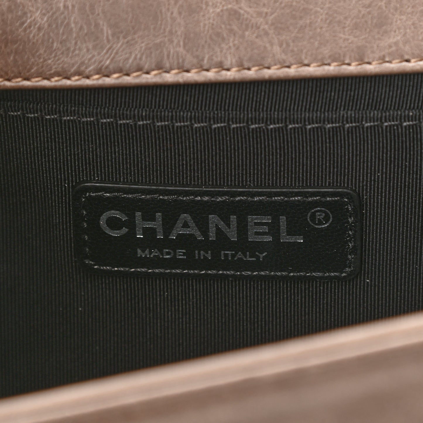 Calfskin Double Stitch Medium Boy Flap Brown