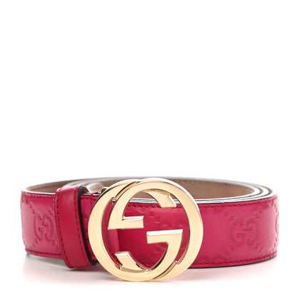 Gucci Guccissima Signature Interlocking G Belt 90 36 Blossom 1 of 5