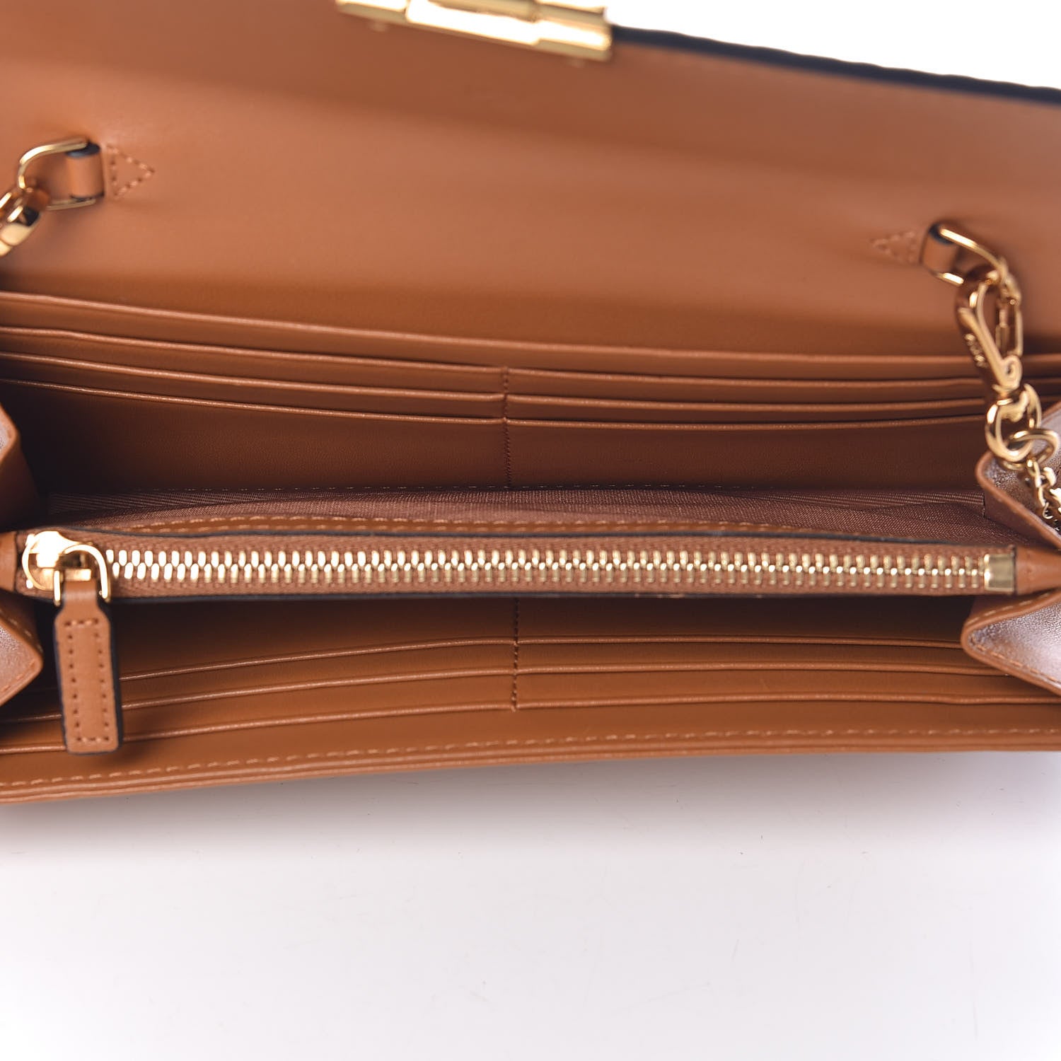 MCM Visetos Large Patricia Wallet On Chain Cognac 5 of 10