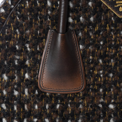 Prada Tessuto Tweed Vitello Bowling Bag Cacao Knicker 16 of 20