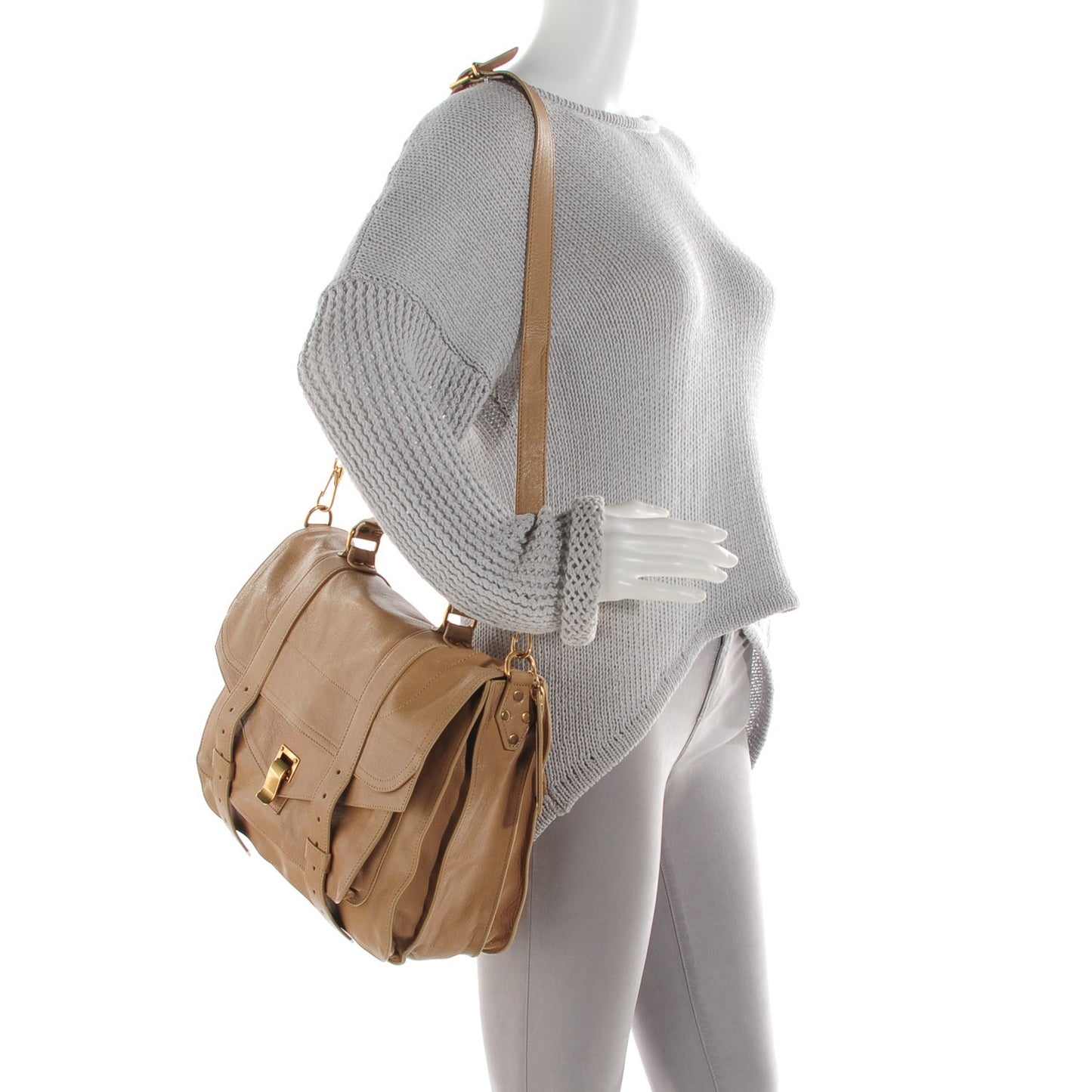 Lambskin PS1 Large Satchel Sahara