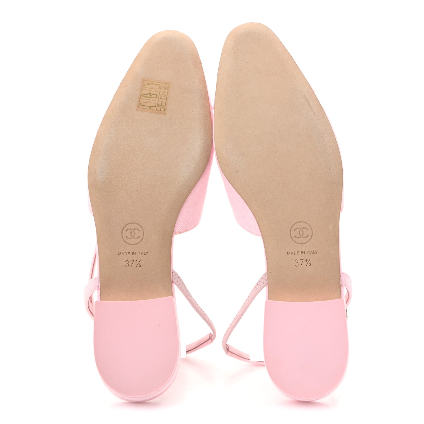 Denim Cap Toe CC Slingback Flats 37.5 Light Pink
