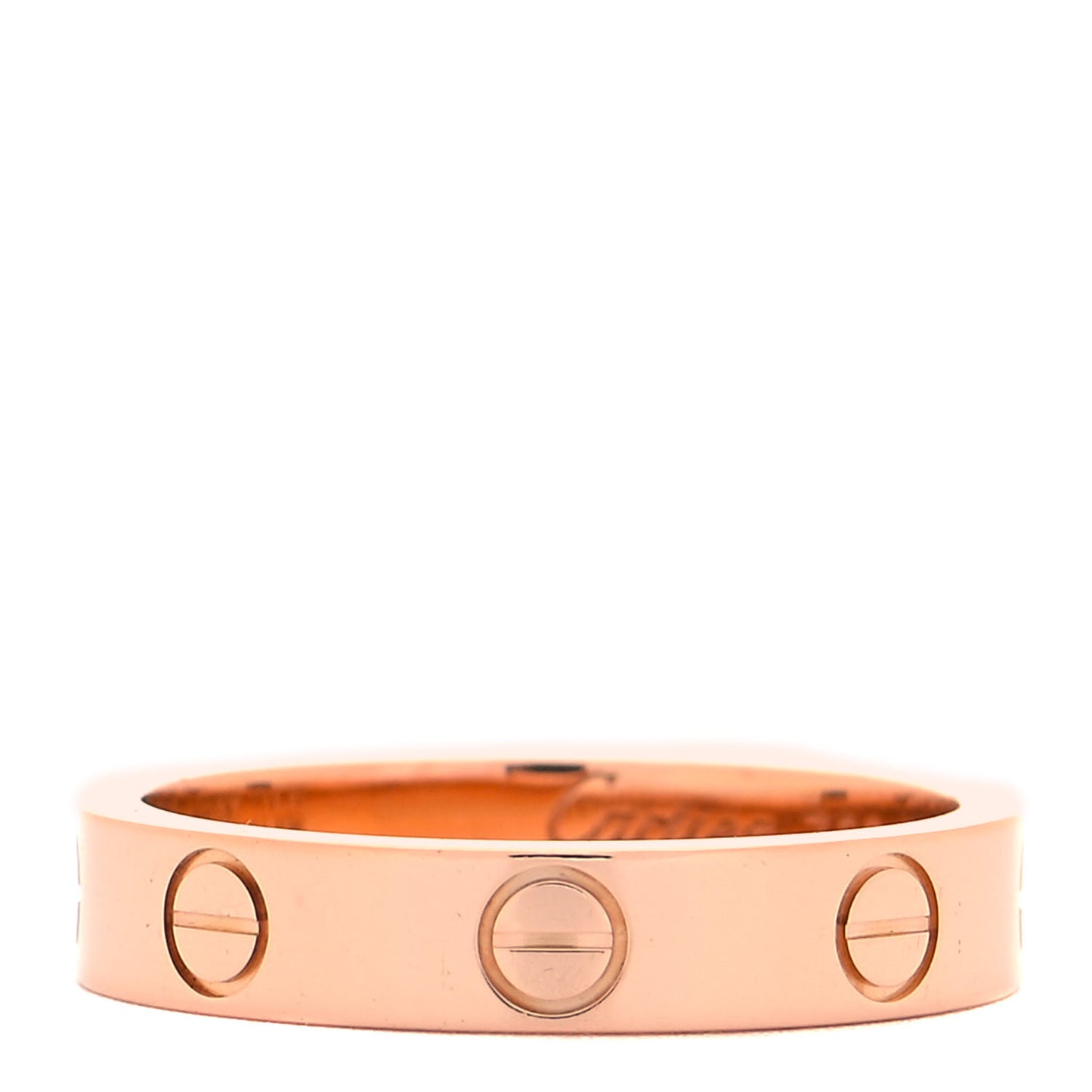 18K Pink Gold 3.5mm LOVE Wedding Band Ring 50 5.25