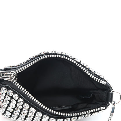 Alexander Wang Mesh Crystal Rhinestone Nano Heiress Shoulder Bag Black Silver 4 of 4