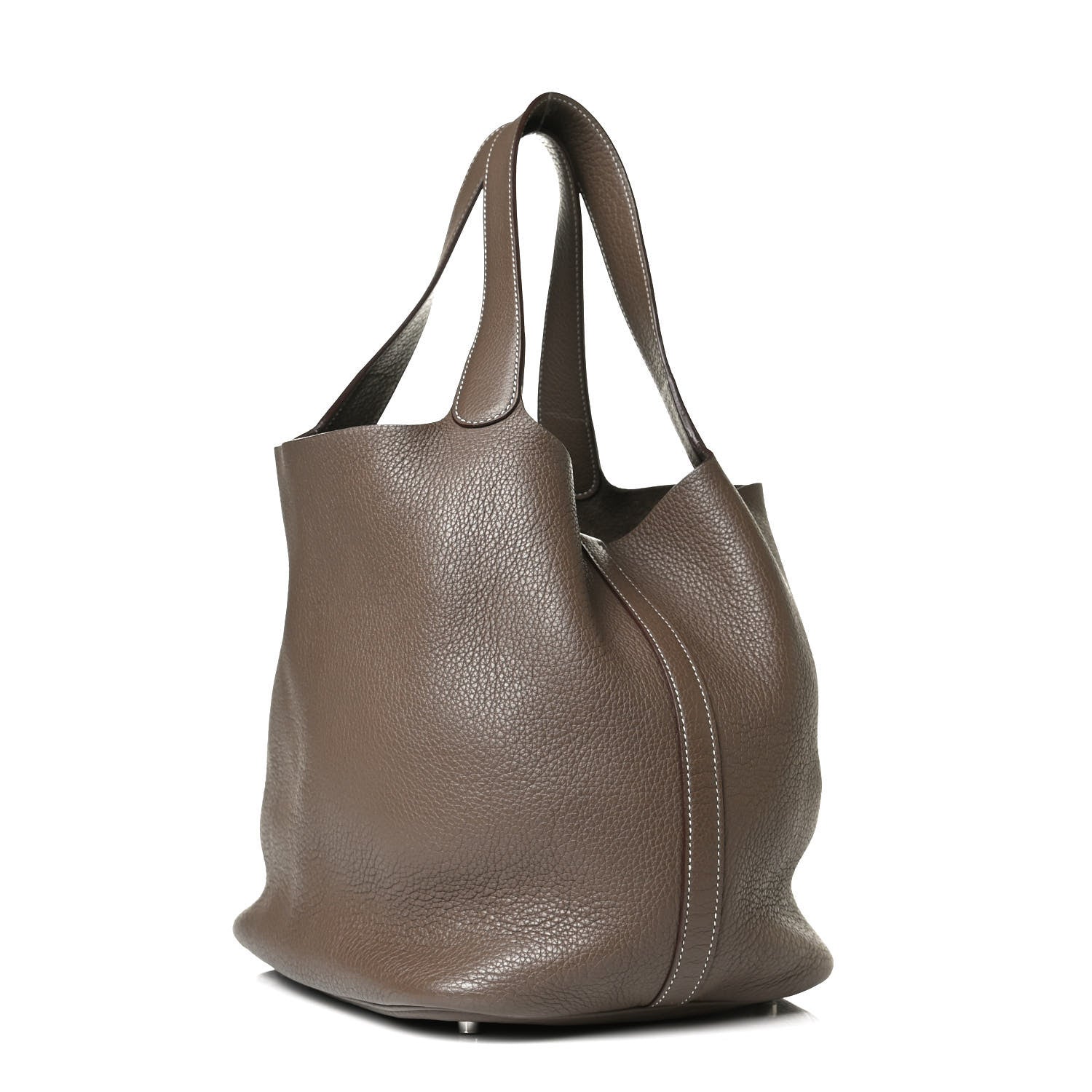 Hermes Taurillon Clemence Picotin Lock 26 GM Etoupe 3 of 14