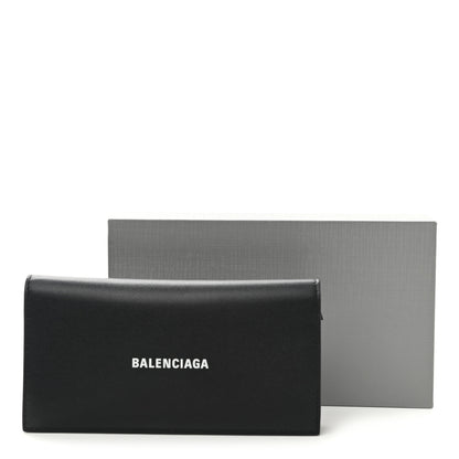 Balenciaga Calfskin Cash Vertical Long Wallet Black 8 of 8