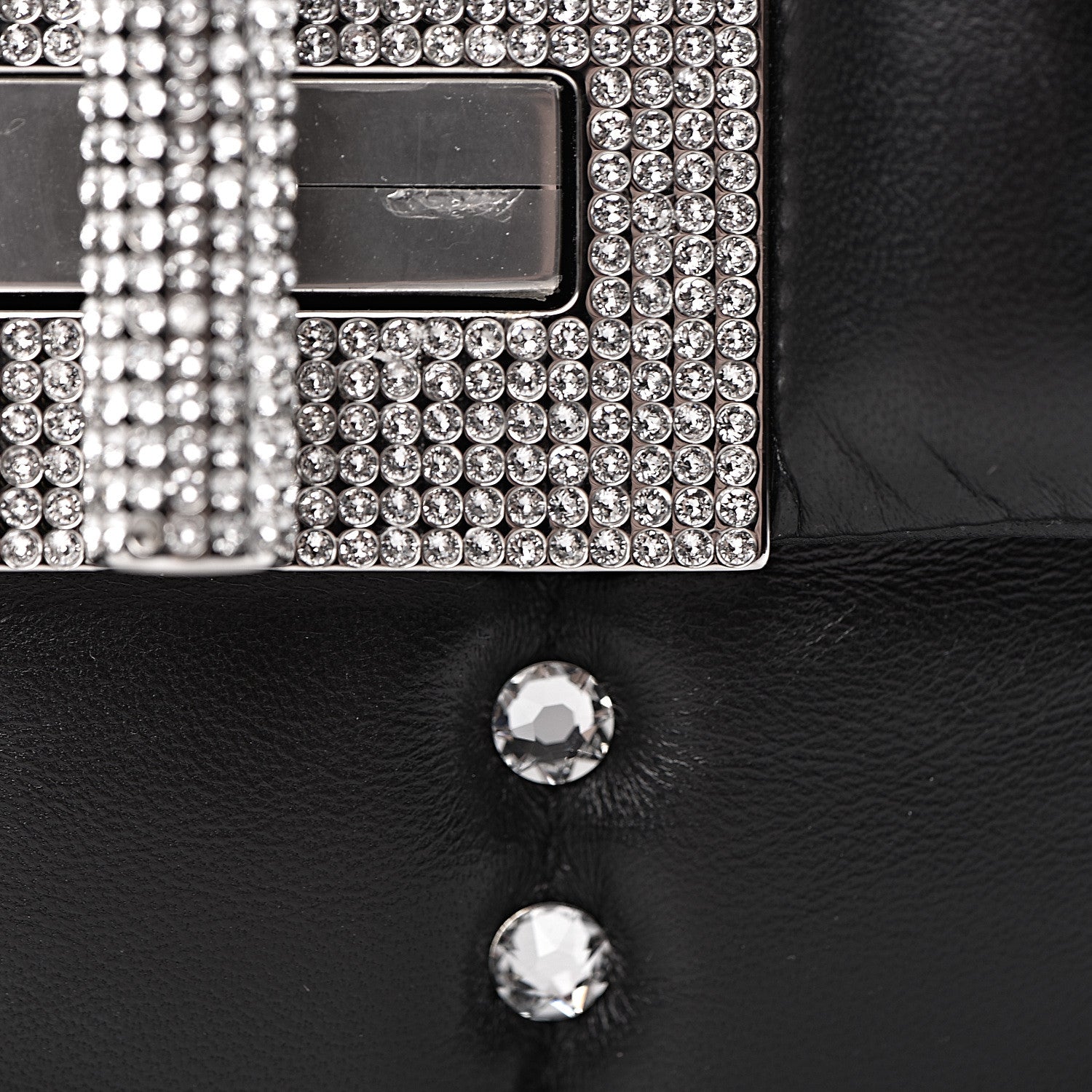 Tom Ford Lambskin Quilted Crystal Small Natalia Chain Bag Black 13 of 19