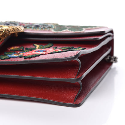 Gucci Calfskin Web Raccoon Embroidered Medium Dionysus Shoulder Bag Red 6 of 12