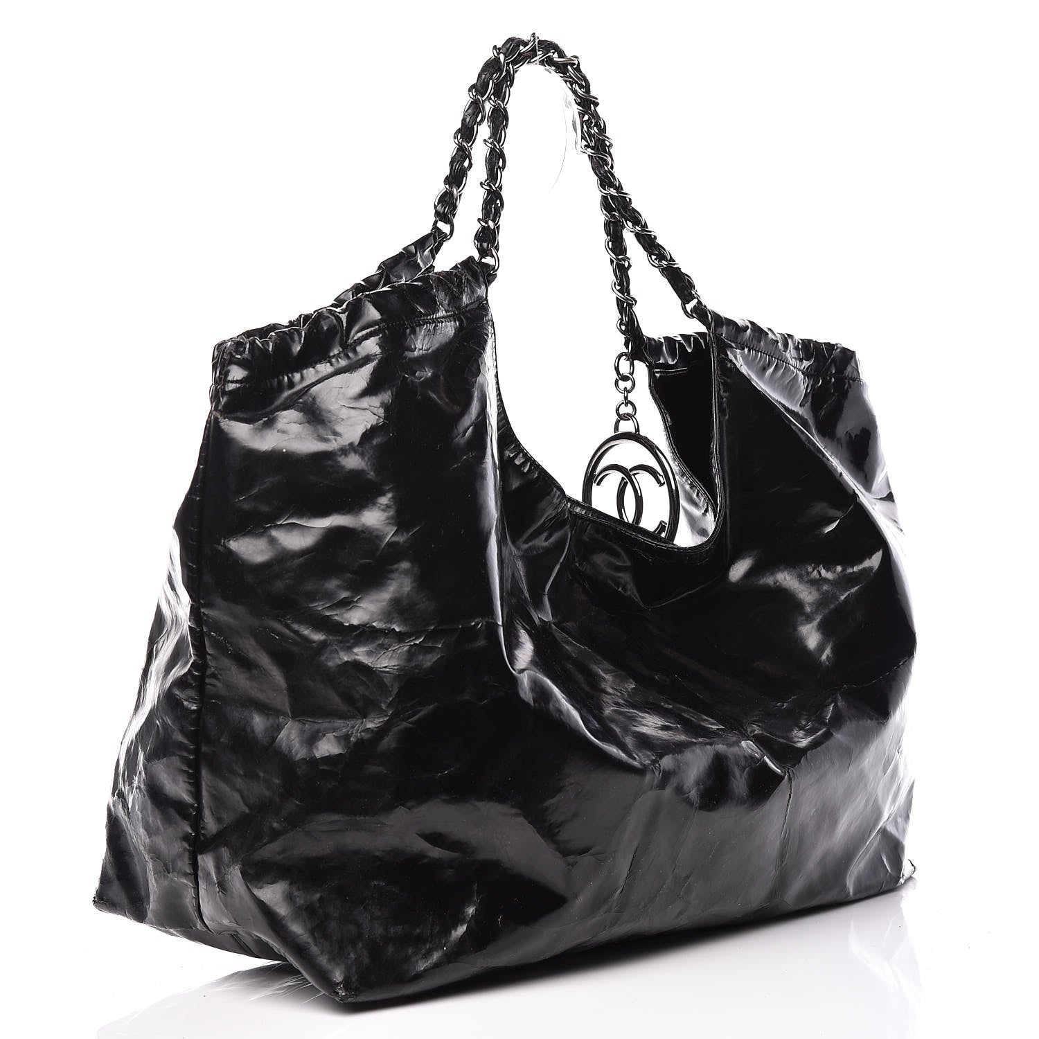 Chanel Vinyl XL Coco Cabas Black 3 of 17