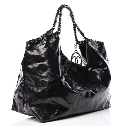 Chanel Vinyl XL Coco Cabas Black 3 of 17