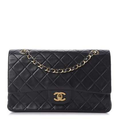 Chanel Lambskin Quilted Medium Double Flap Black 1 of 9