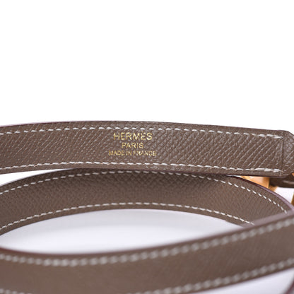 Hermes Epsom Horseshoe Kelly Sellier 25 Jaune Ambre Etoupe 28 of 34