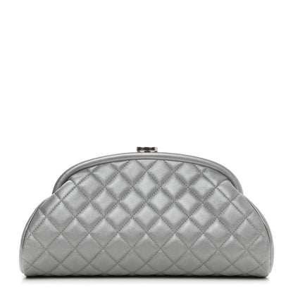 Chanel Metallic Lambskin Quilted Timeless Clutch Silver 1 of 8
