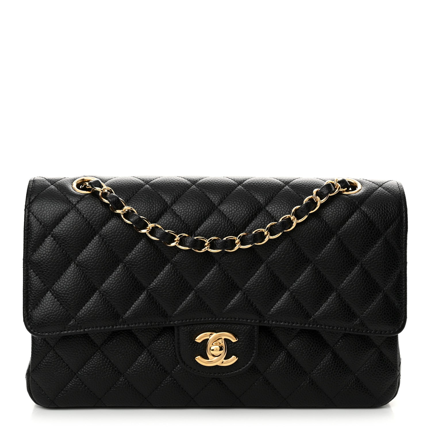Chanel Caviar Quilted Medium Double Flap Black 1 of 12