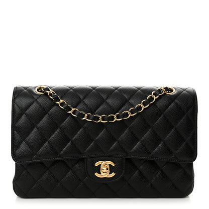 Chanel Caviar Quilted Medium Double Flap Black 1 of 12