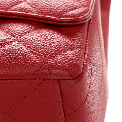 Chanel Caviar Quilted Maxi Single Flap Red 11 of 11