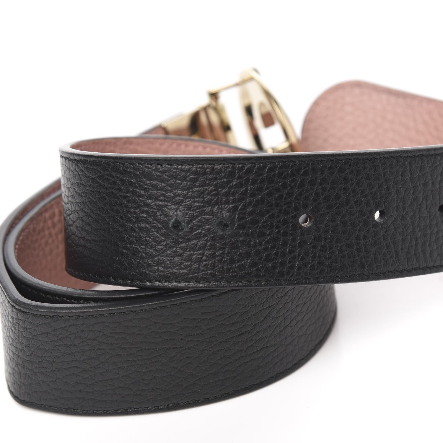 Gucci Calfskin 1973 Reversible Belt 90 36 Black Pink 4 of 7