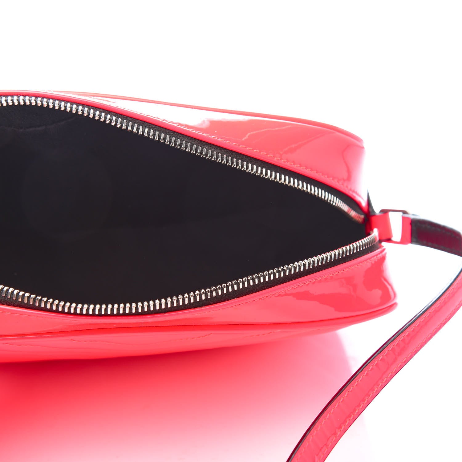 Saint Laurent Patent Calfskin Matelasse Monogram Lou Camera Bag Neon Pink 5 of 9