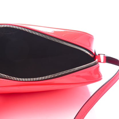 Saint Laurent Patent Calfskin Matelasse Monogram Lou Camera Bag Neon Pink 5 of 9
