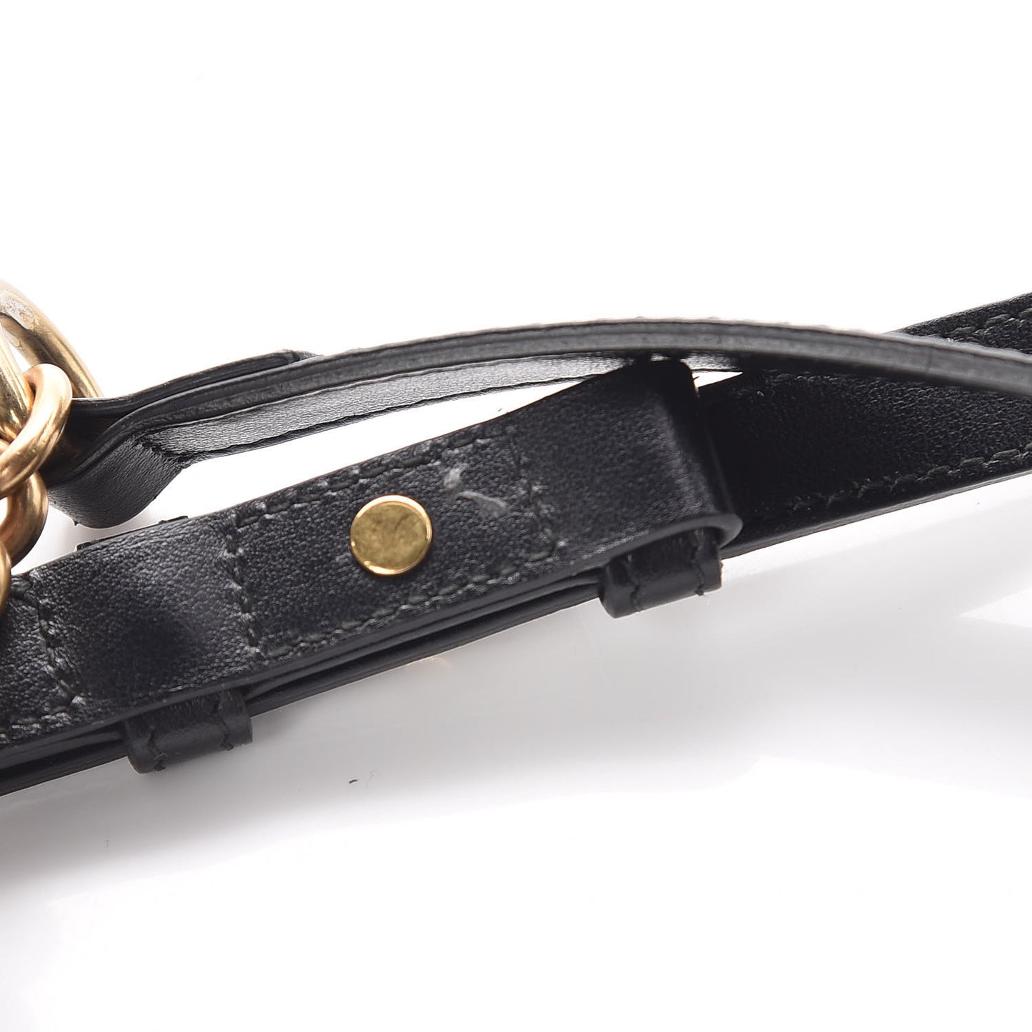 Calfskin Matelasse Small GG Marmont Chain Shoulder Bag Black