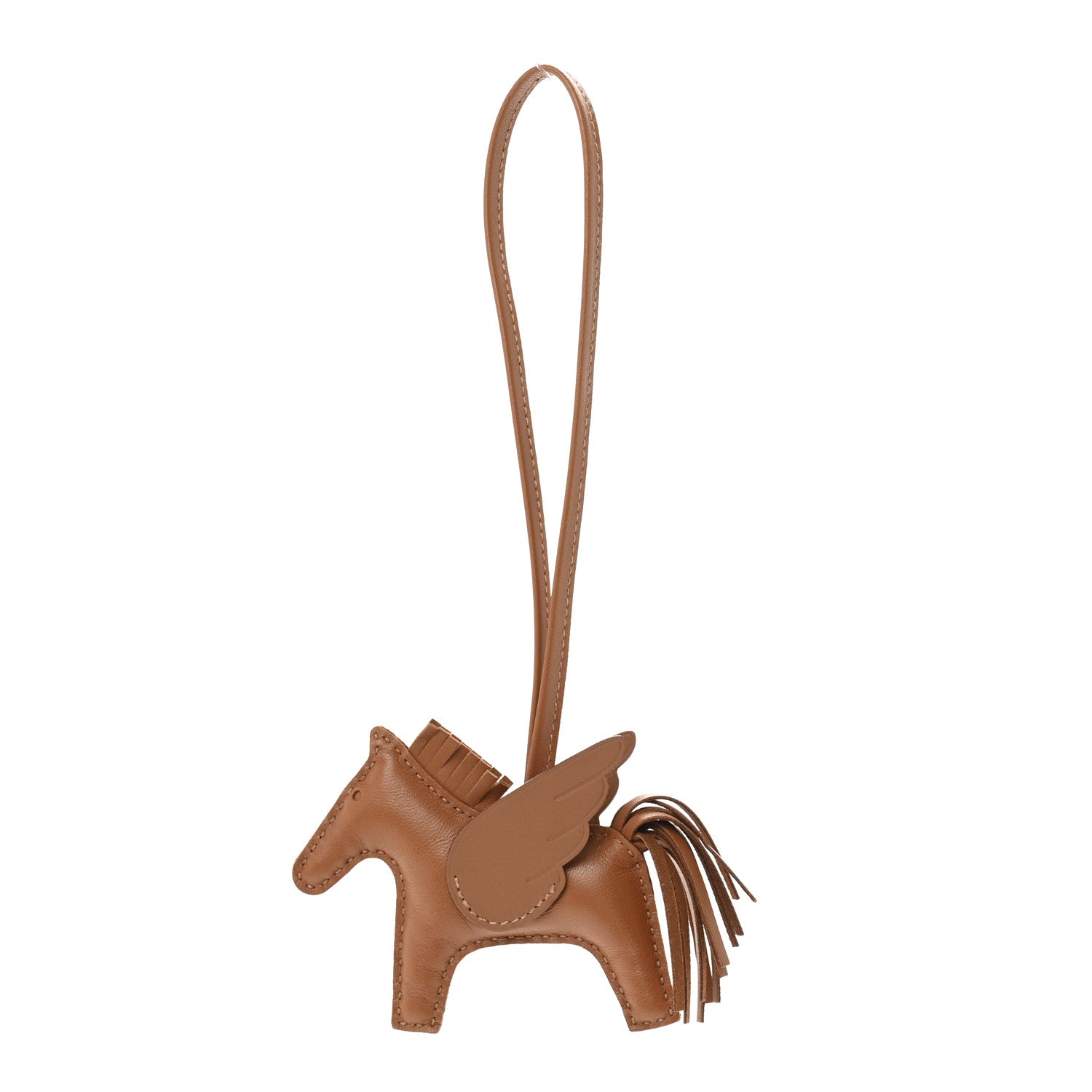 Hermes Milo Lambskin Swift Grigri Rodeo Pegase Horse Bag Charm PM Gold 1 of 6