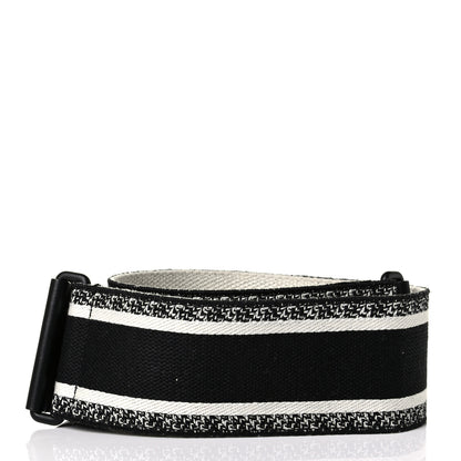 Christian Dior Canvas Embroidered Shoulder Strap Black 2 of 4