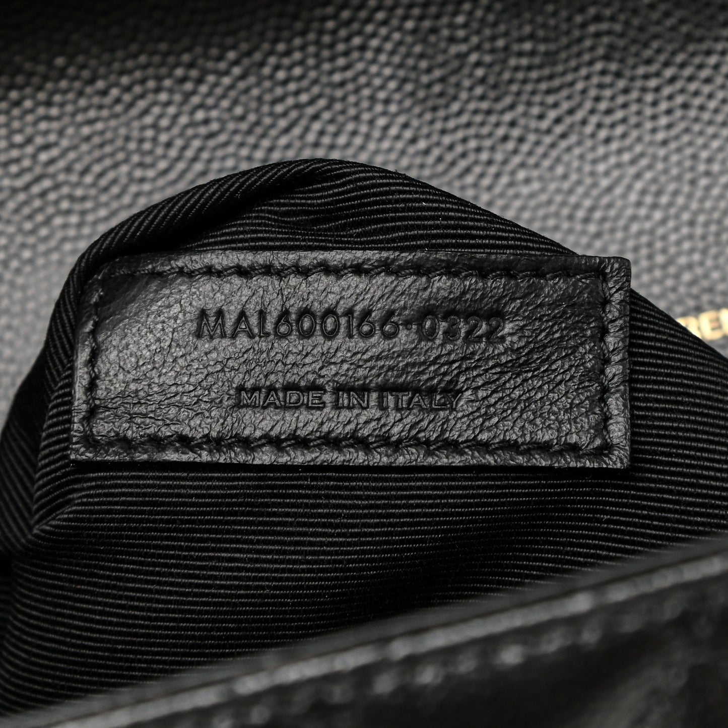 Grain De Poudre Textured Mixed Matelasse Large Triquilt Monogram Satchel Black