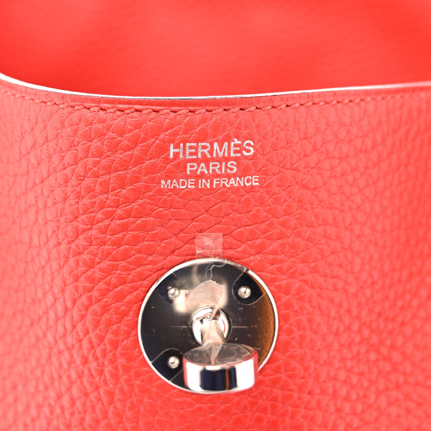 Hermes Taurillon Clemence Lindy 30 Rouge Tomate 6 of 10
