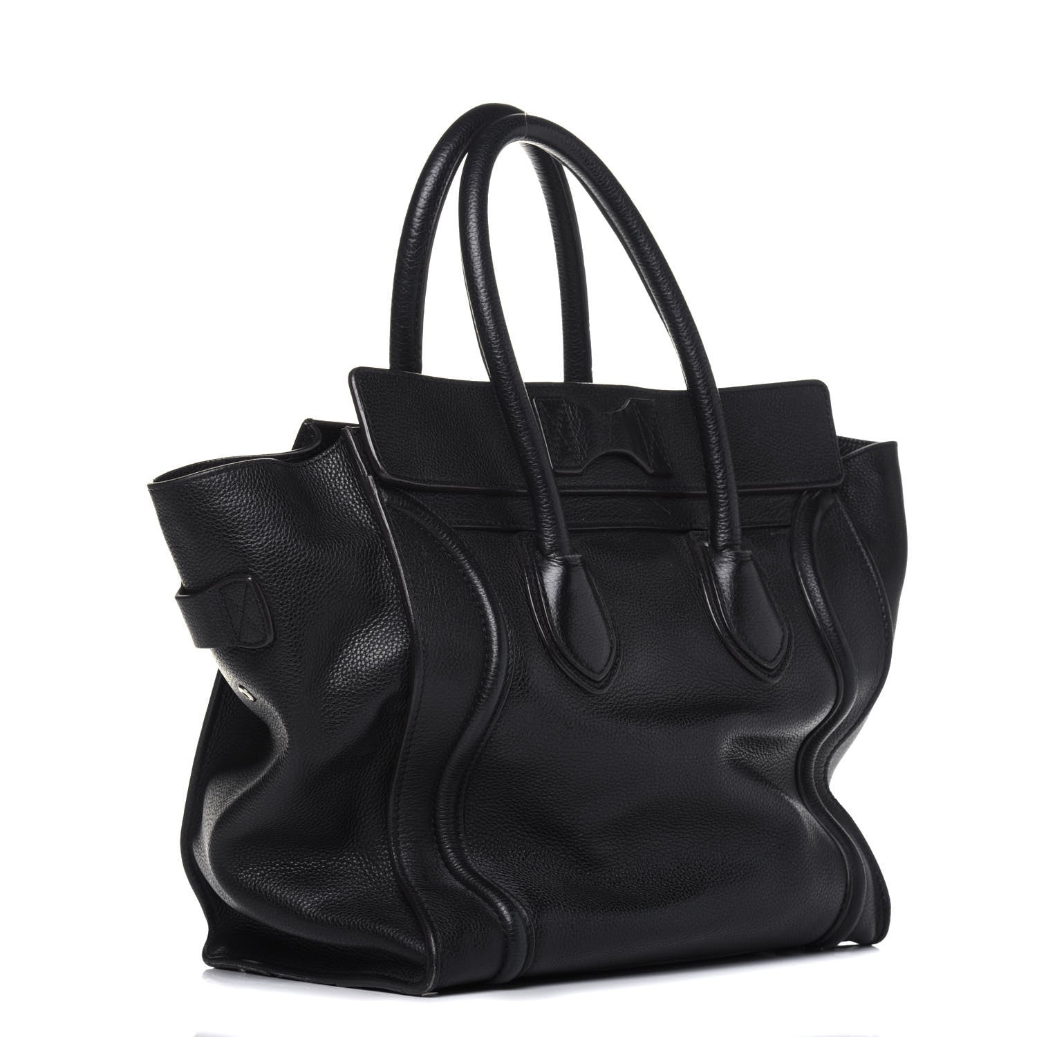 Celine Drummed Calfskin Mini Luggage Black 3 of 14