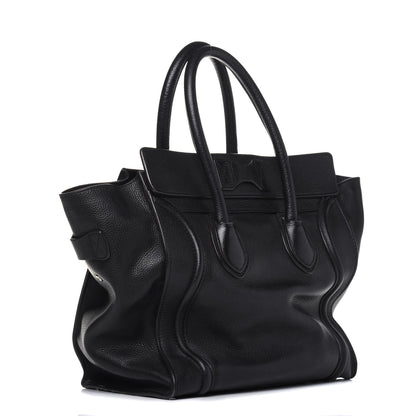 Celine Drummed Calfskin Mini Luggage Black 3 of 14