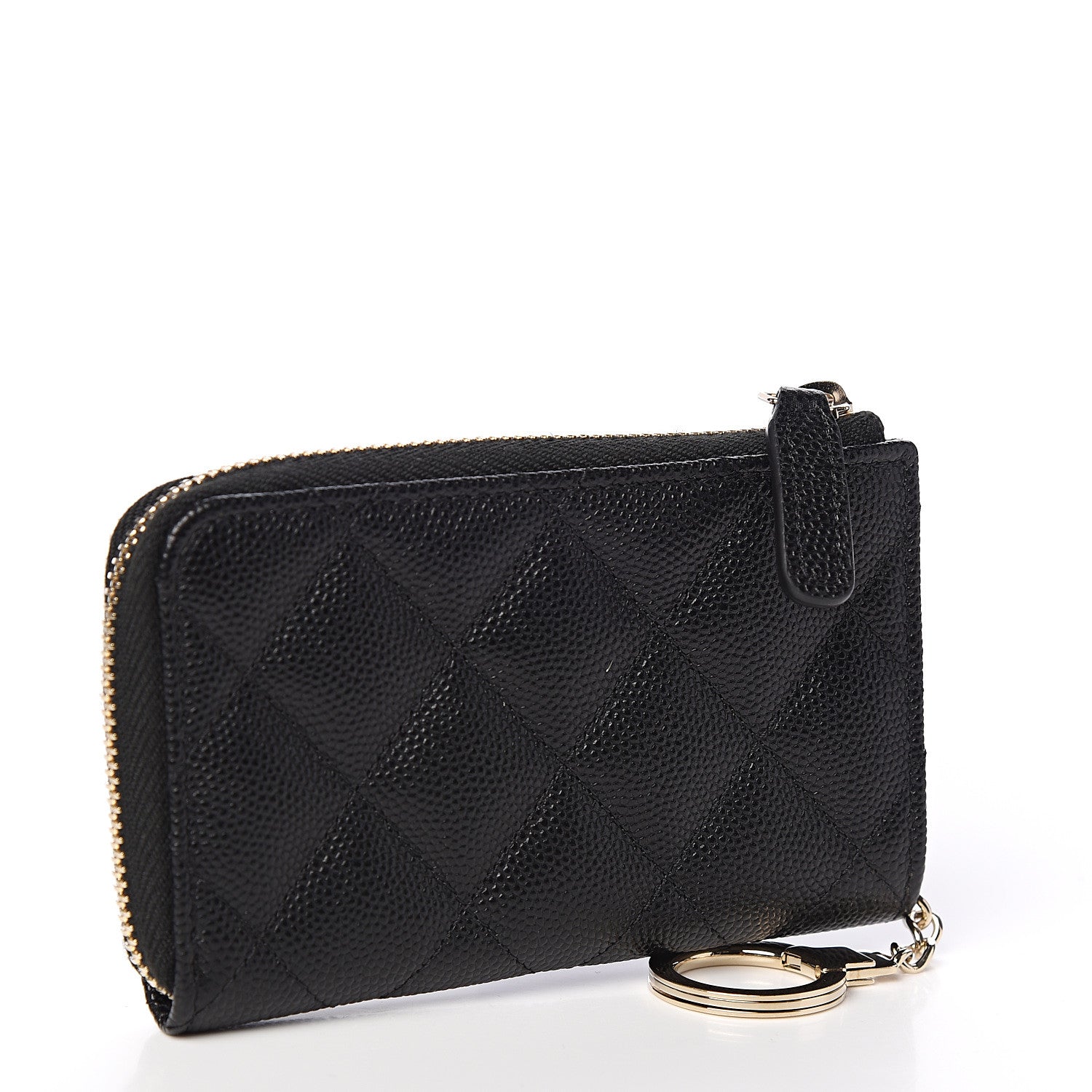 Chanel Caviar Quilted Key Holder Case Black 2 of 7