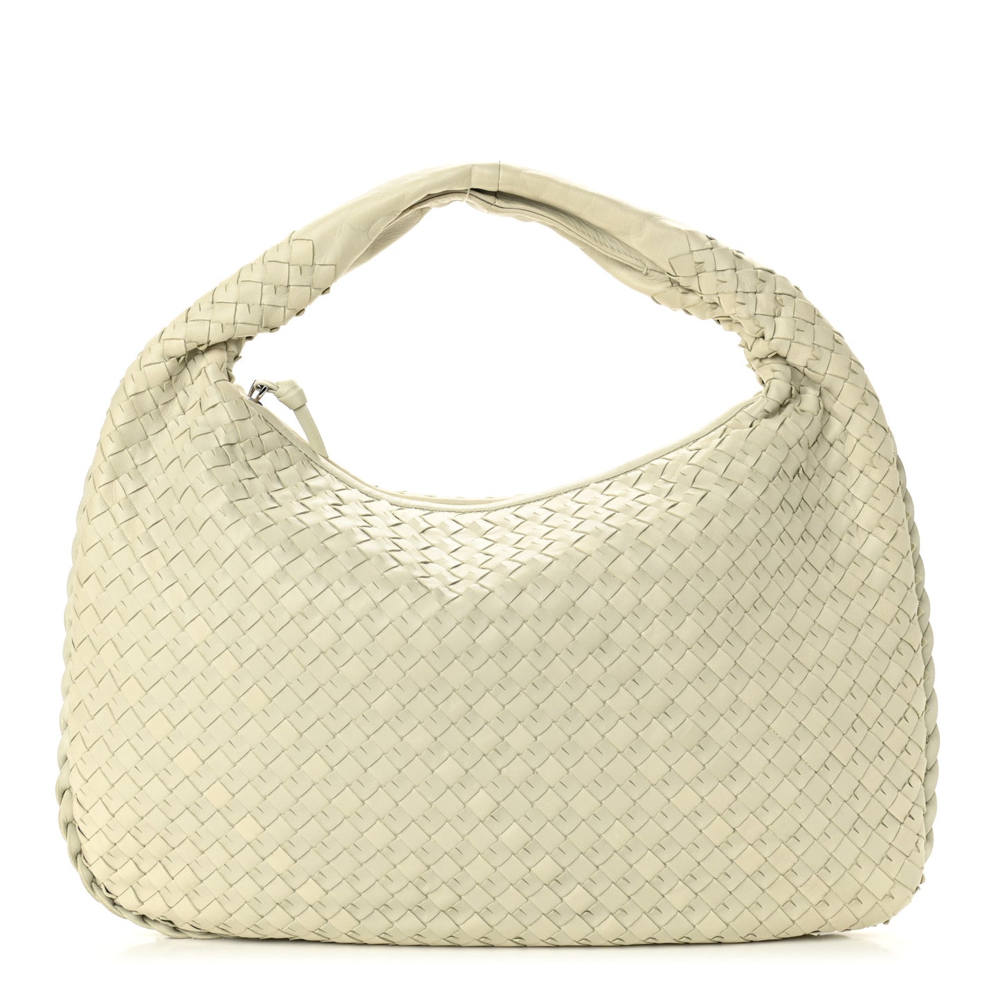Nappa Intrecciato Slit Medium Veneta Hobo Cream