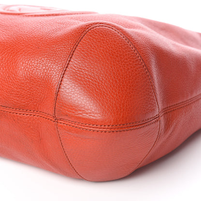 Gucci Pebbled Calfskin Medium Soho Chain Hobo Sun Orange 9 of 11