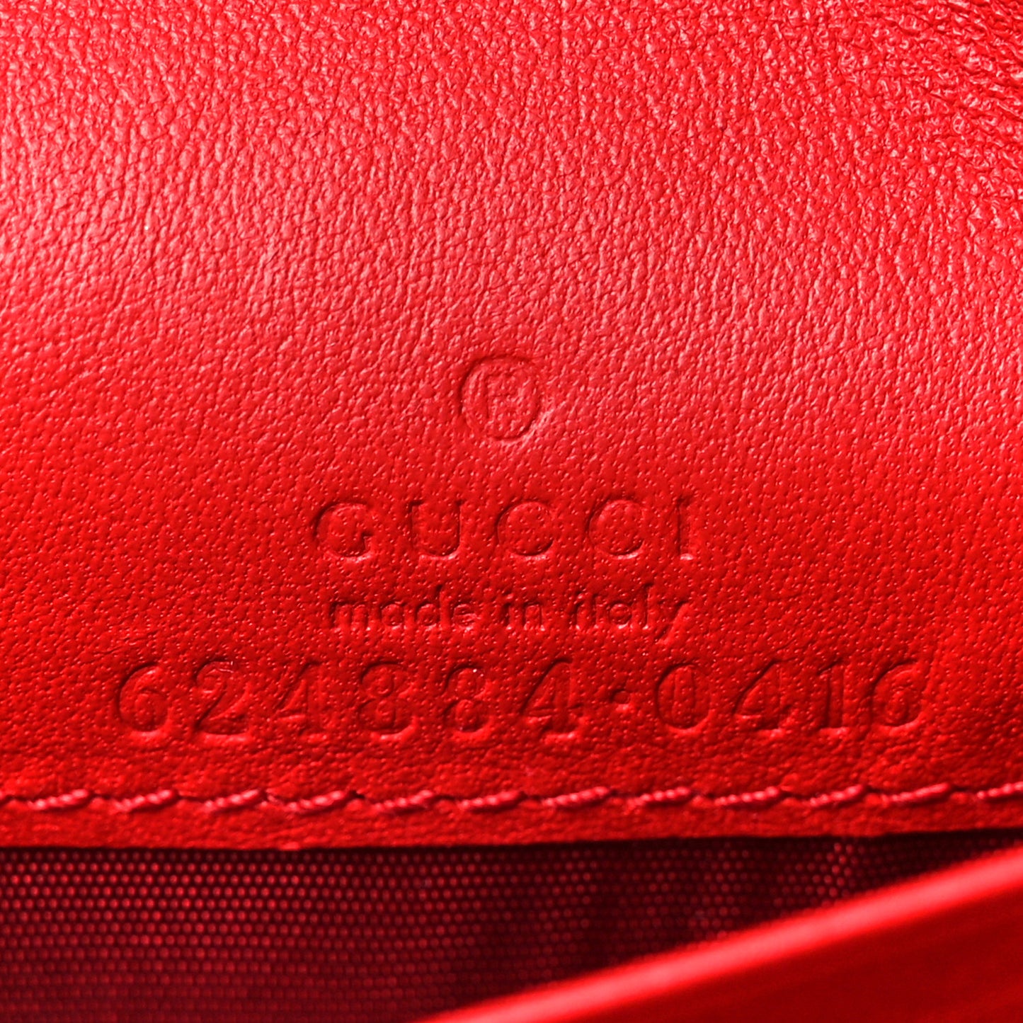 GG Supreme Apple French Wallet Beige Multicolor Lobster Red
