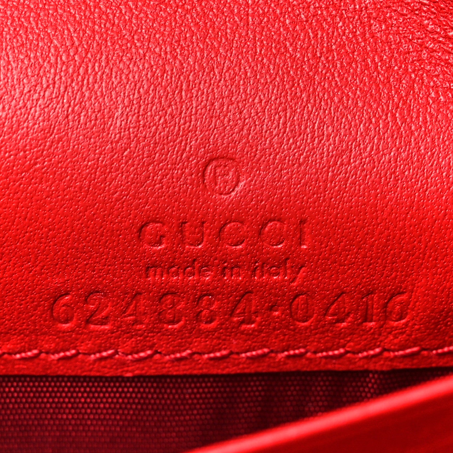 Gucci GG Supreme Apple French Wallet Beige Multicolor Lobster Red 6 of 12