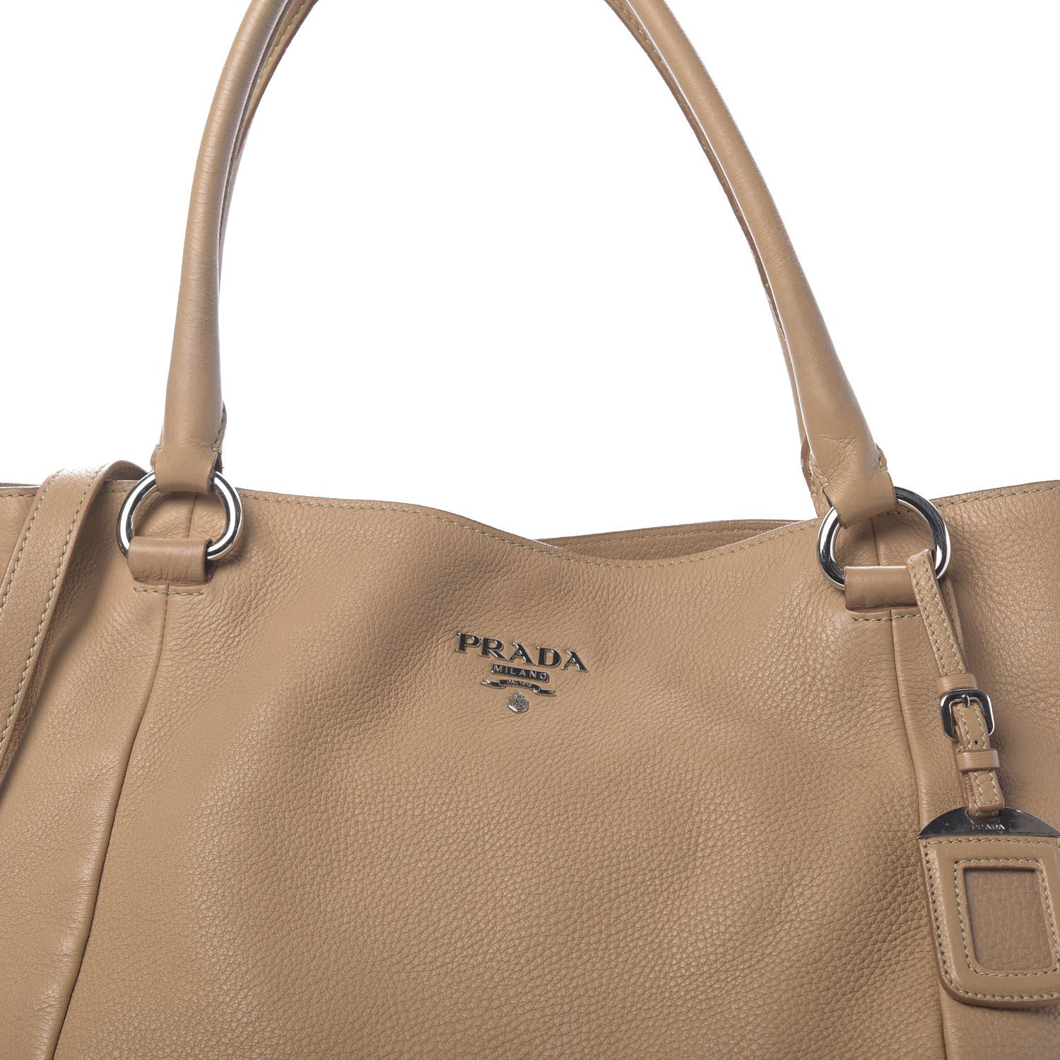 Prada Vitello Daino Shoulder Bag Sabbia 19 of 21