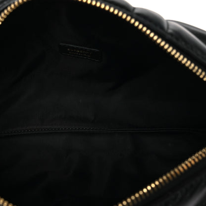 Burberry Lambskin Exploded Quilted Check New Barrel Bag Black 5 of 10