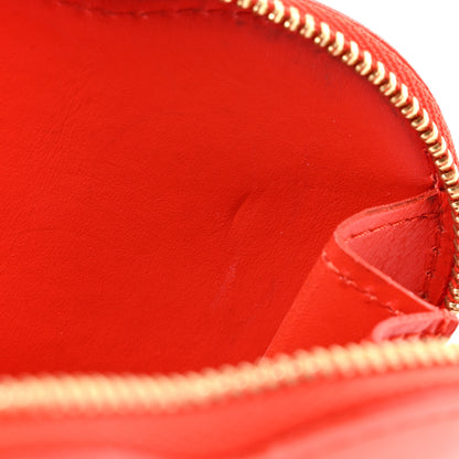 Louis Vuitton Vernis Heart Coin Purse Orange Sunset 8 of 11