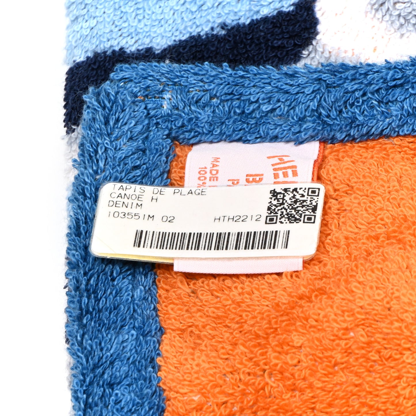 Cotton Terry Canoe H Beach Towel Denim