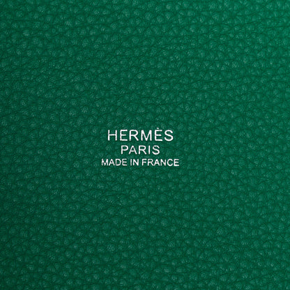 Hermes Taurillon Maurice Picotin Lock 18 PM Vert Jade 6 of 11