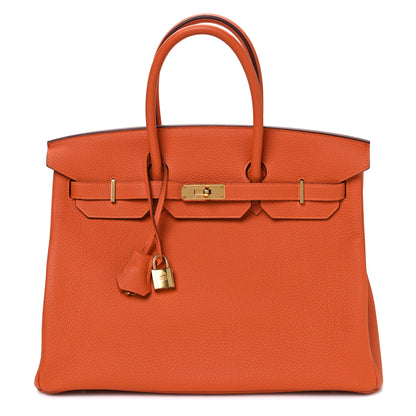 Hermes Togo Birkin 35 Orange 1 of 11