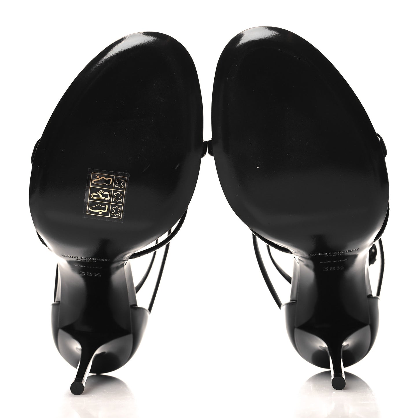 Patent Cassandra 100 Ankle Strap Sandals 38.5 Black
