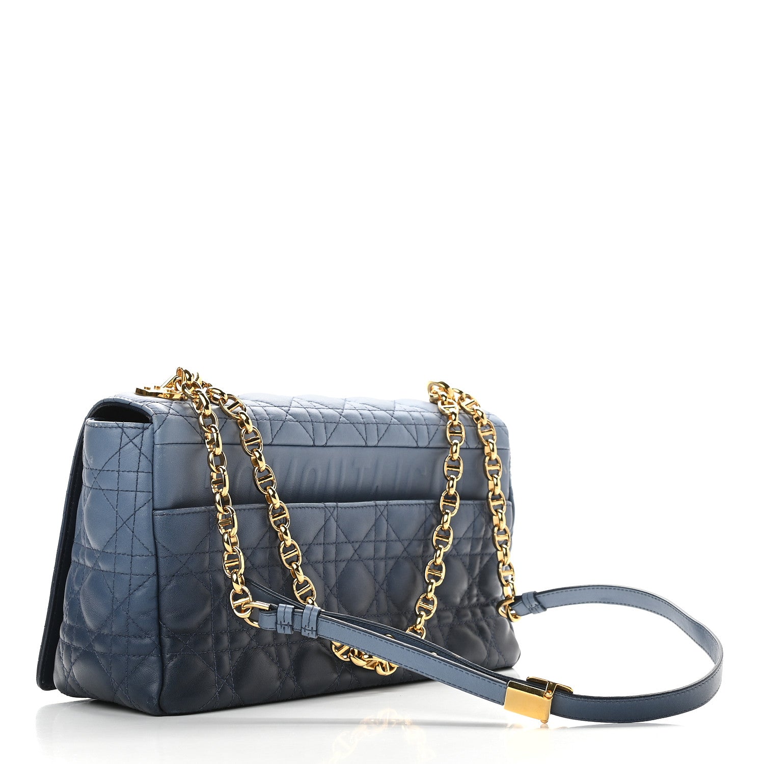 Christian Dior Lambskin Cannage Gradient Large Caro Bag Indigo Blue 3 of 10