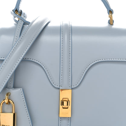 Celine Satinated Calfskin Mini 16 Top Handle Bag Pale Blue 8 of 10