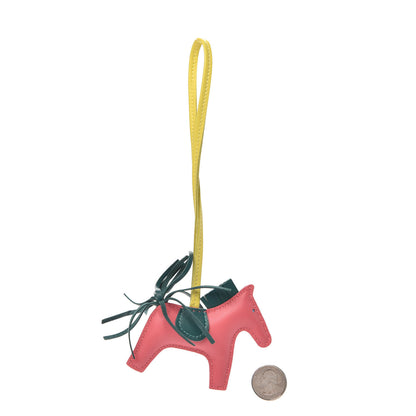 Hermes Milo Lambskin Grigri Rodeo Horse Bag Charm PM Rose Azalee Malachite Lime 2 of 4