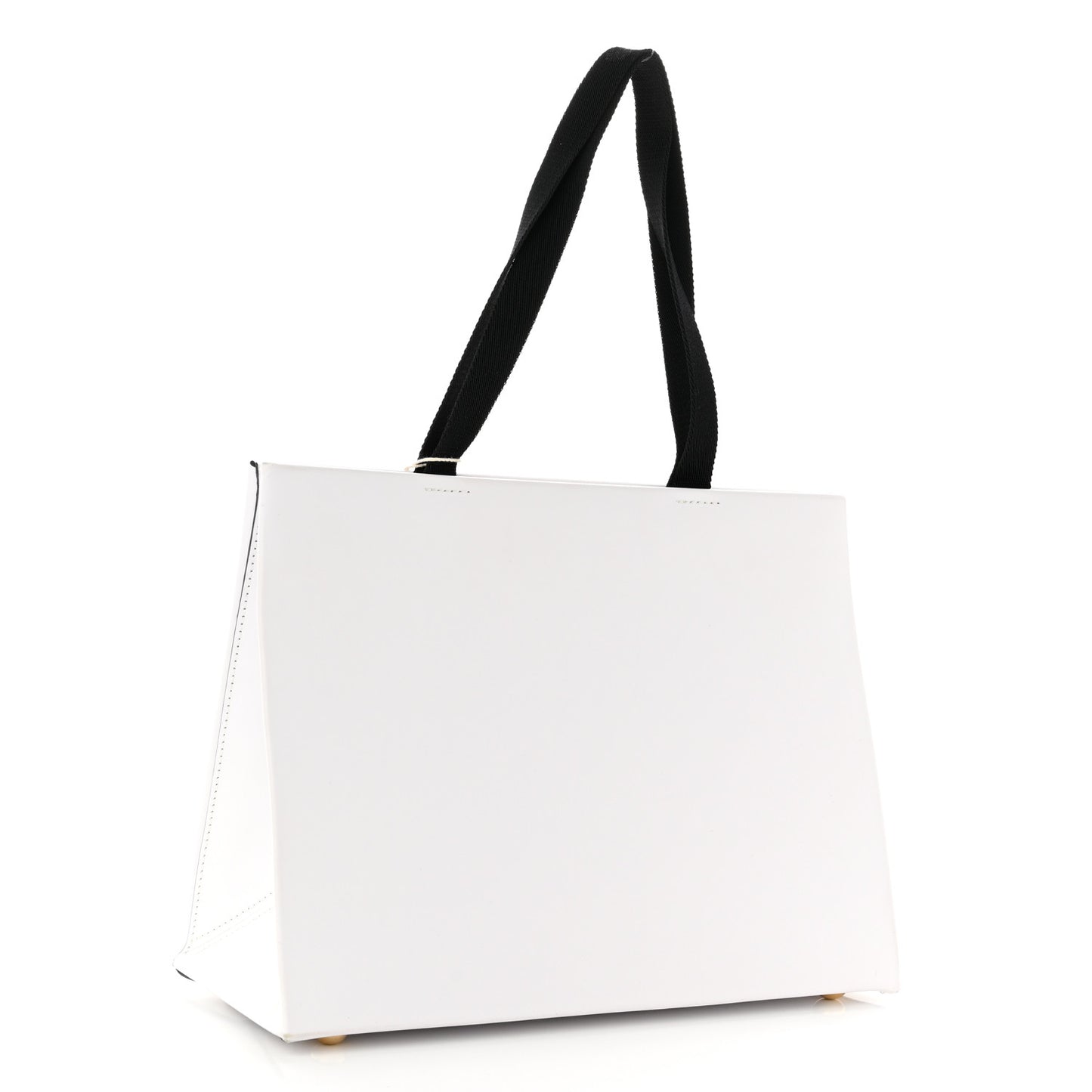 Printed Calfskin VLTN Tote White