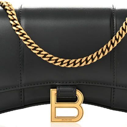 Balenciaga Shiny Box Calfskin Hourglass Chain Bag Black 7 of 10