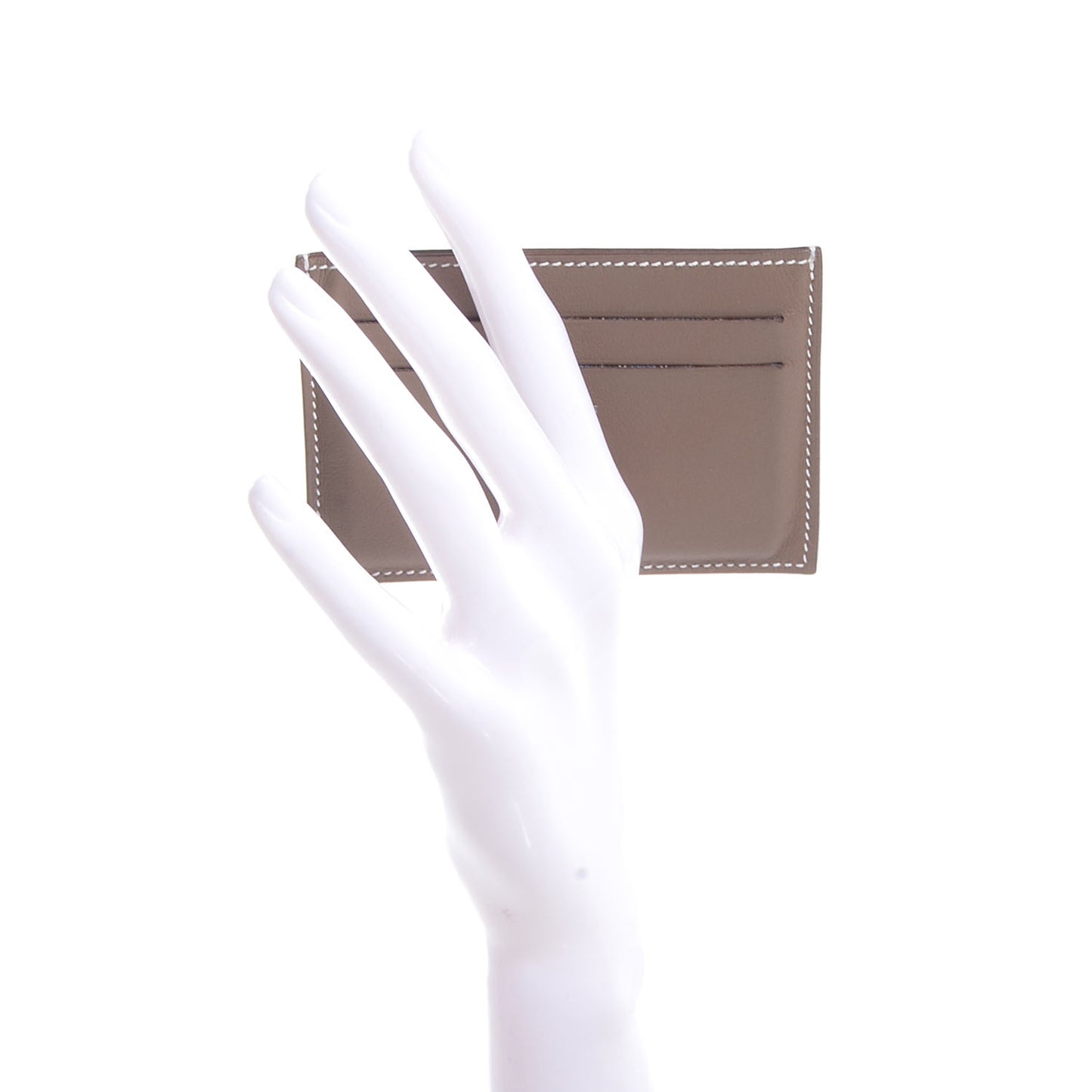 Swift Calfskin Citizen Twill Card Case Etoupe