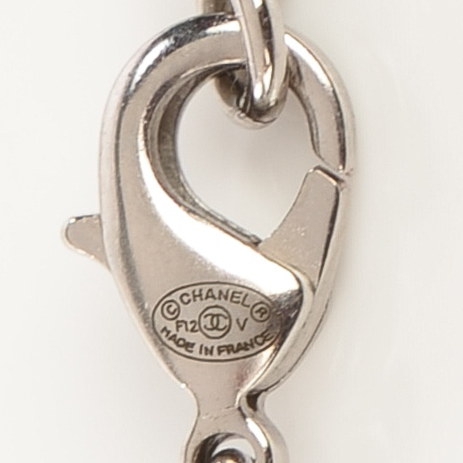 Chanel Crystal Timeless CC Necklace Silver 4 of 4