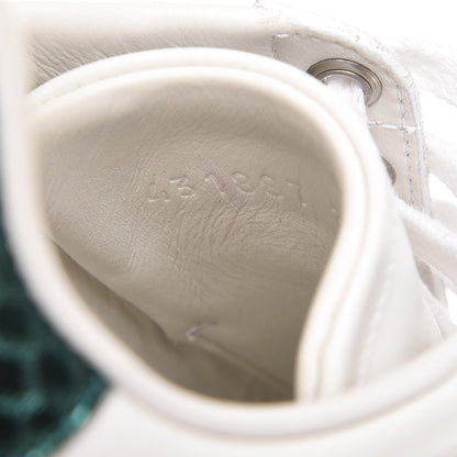Gucci Calfskin Web Studded Ace Sneakers 38 White 9 of 9